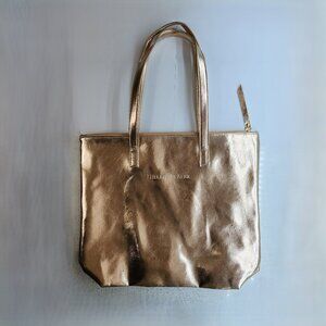 Metallic Zippered Tote Bag
